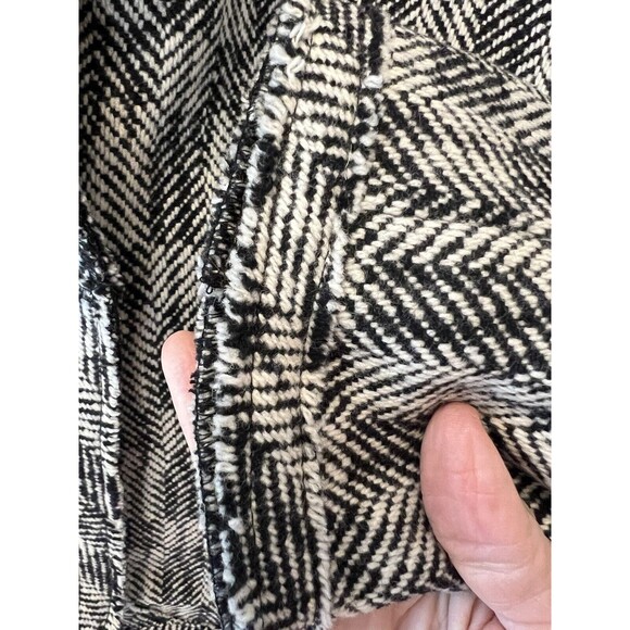 PINKO black And White Wool Italian One Button Blazer Womens Size 10 - Picture 4 of 8